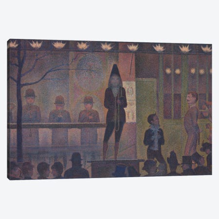 Circus Sideshow , 1887-88  Canvas Print #BMN9642} by Georges Seurat Canvas Print