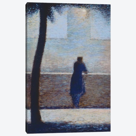Man leaning on a parapet  Canvas Print #BMN9645} by Georges Seurat Canvas Art