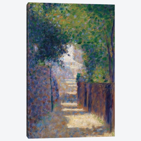 Rue St. Vincent in Spring, c.1884  Canvas Print #BMN9647} by Georges Seurat Canvas Artwork