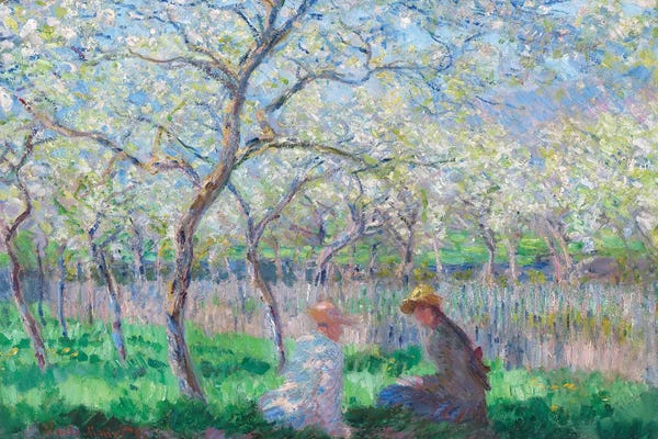 Reading: Springtime, 1886  by Claude Monet
