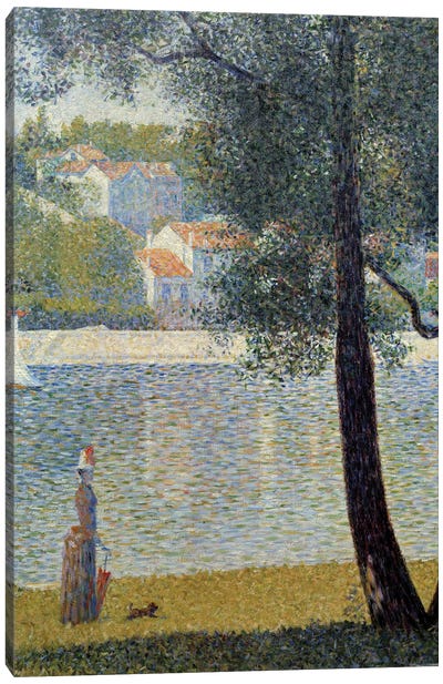 The Seine at Courbevoie, 1885 Canvas Art Print - Post-Impressionism Art