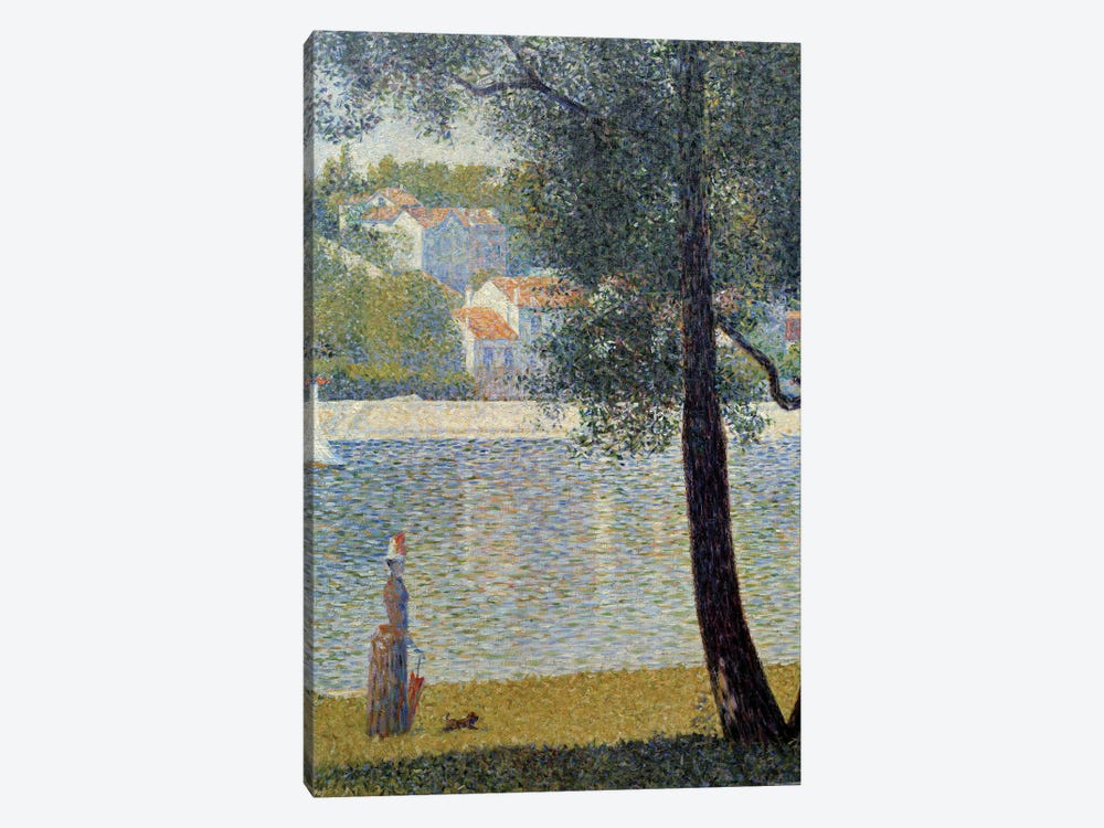 The Seine at Courbevoie, 1885 by Georges Seurat 1-piece Canvas Art