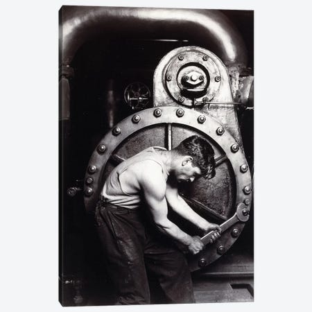 Powerhouse Mechanic, c.1924;  Canvas Print #BMN9676} by Lewis Wickes Hine Canvas Art Print