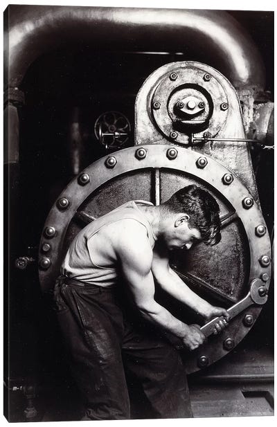 Powerhouse Mechanic, c.1924;  Canvas Art Print - Gearhead