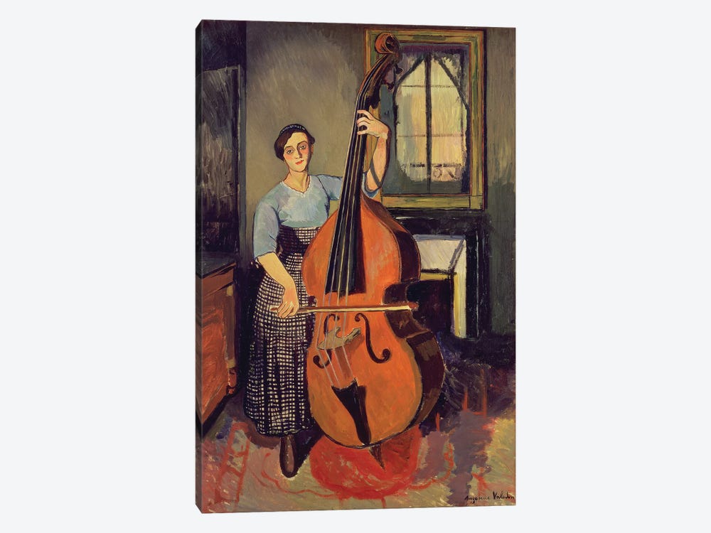 Woman with a Double Bass, 1908 1-piece Canvas Art Print