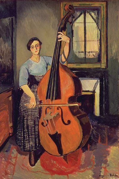 Cellos: Woman with a Double Bass, 1908 by Marie Clementine Valadon