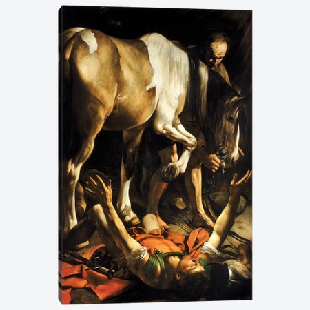 The Conversion of St. Paul, 1601  Canvas Print #BMN9690} by Michelangelo Merisi da Caravaggio Canvas Artwork