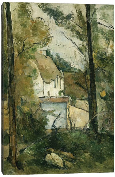 House in the Trees, Auvers, 1879  Canvas Art Print - Village & Town Art