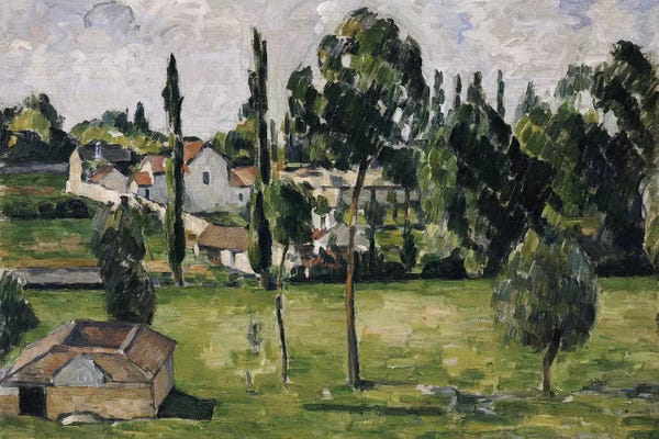 Post-Impressionism: Landscape with Waterline, c.1879  by Paul Cezanne