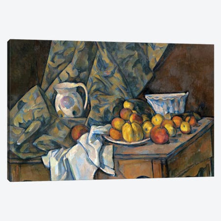 Still Life with Apples and Peaches, c.1905  Canvas Print #BMN9715} by Paul Cezanne Canvas Artwork