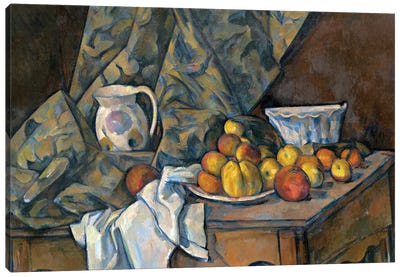 Still Life with Apples and Peaches, c.1905  Canvas Art Print - Paul Cezanne