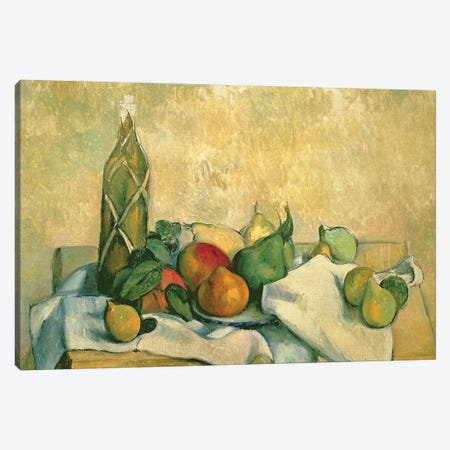Still Life with Bottle of Liqueur, 1888-90  Canvas Print #BMN9719} by Paul Cezanne Art Print