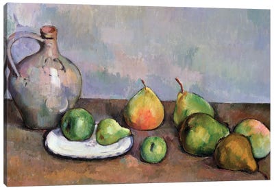 Still Life with Pitcher and Fruit, 1885-87  Canvas Art Print