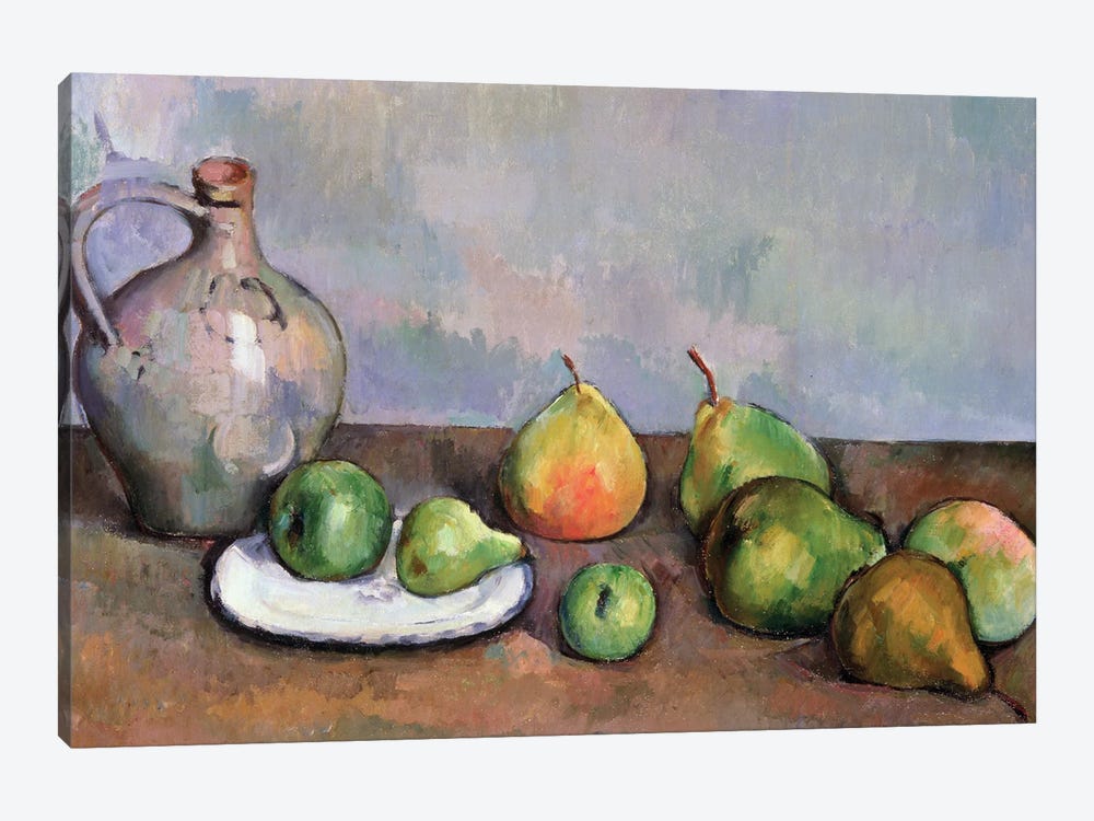Still Life with Pitcher and Fruit, 1885-87  by Paul Cezanne 1-piece Canvas Artwork