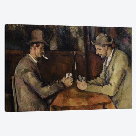 The Card Players, 1893-96  Canvas Print #BMN9725} by Paul Cezanne Art Print