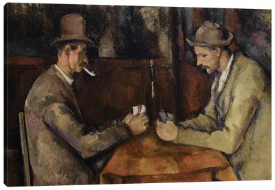 The Card Players, 1893-96  Canvas Art Print - Paul Cezanne