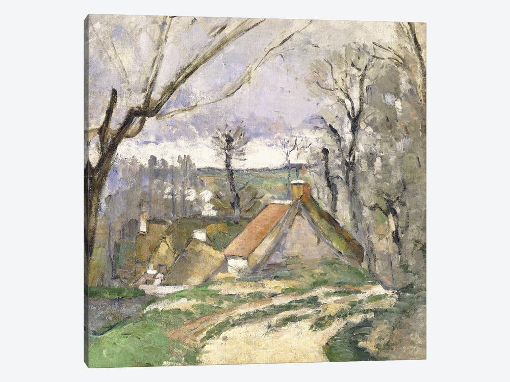 The Cottages of Auvers, 1872-73  by Paul Cezanne 1-piece Canvas Artwork