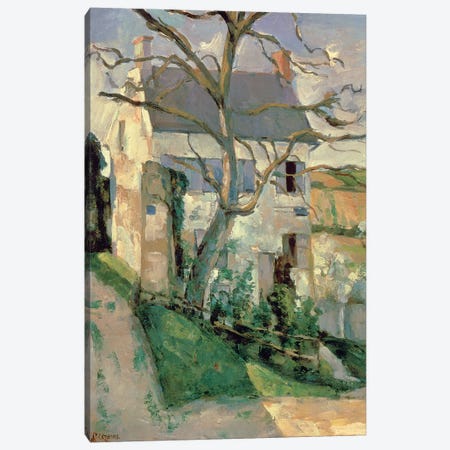 The House and the Tree, c.1873-74  Canvas Print #BMN9729} by Paul Cezanne Canvas Artwork