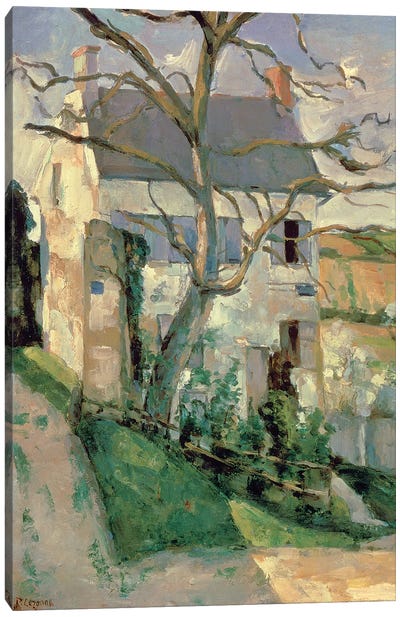 The House and the Tree, c.1873-74  Canvas Art Print - Paul Cezanne