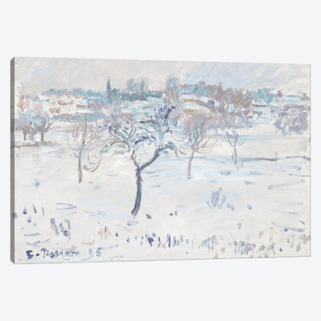 Snowy Landscape at Eragny with an Apple Tree, 1895  Canvas Print #BMN972} by Camille Pissarro Canvas Artwork