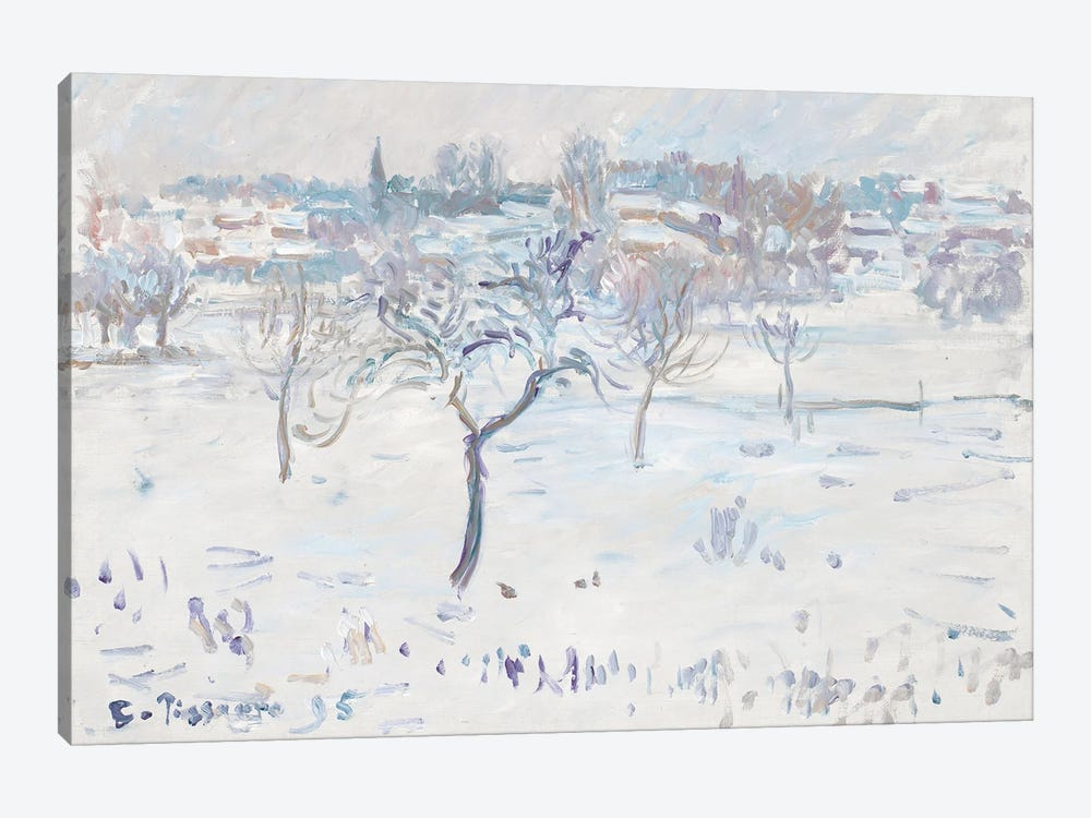 Snowy Landscape at Eragny with an Apple Tree, 1895  by Camille Pissarro 1-piece Canvas Art