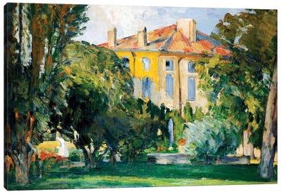 The House at Jas de Bouffan, 1882-85  Canvas Art Print - Paul Cezanne