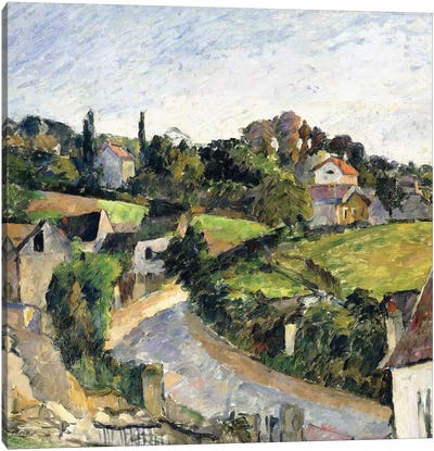 The Winding Road, c.1877  Canvas Art Print - Paul Cezanne