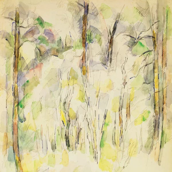 Post-Impressionism: Woodland Scene, c.1900-1904  by Paul Cezanne