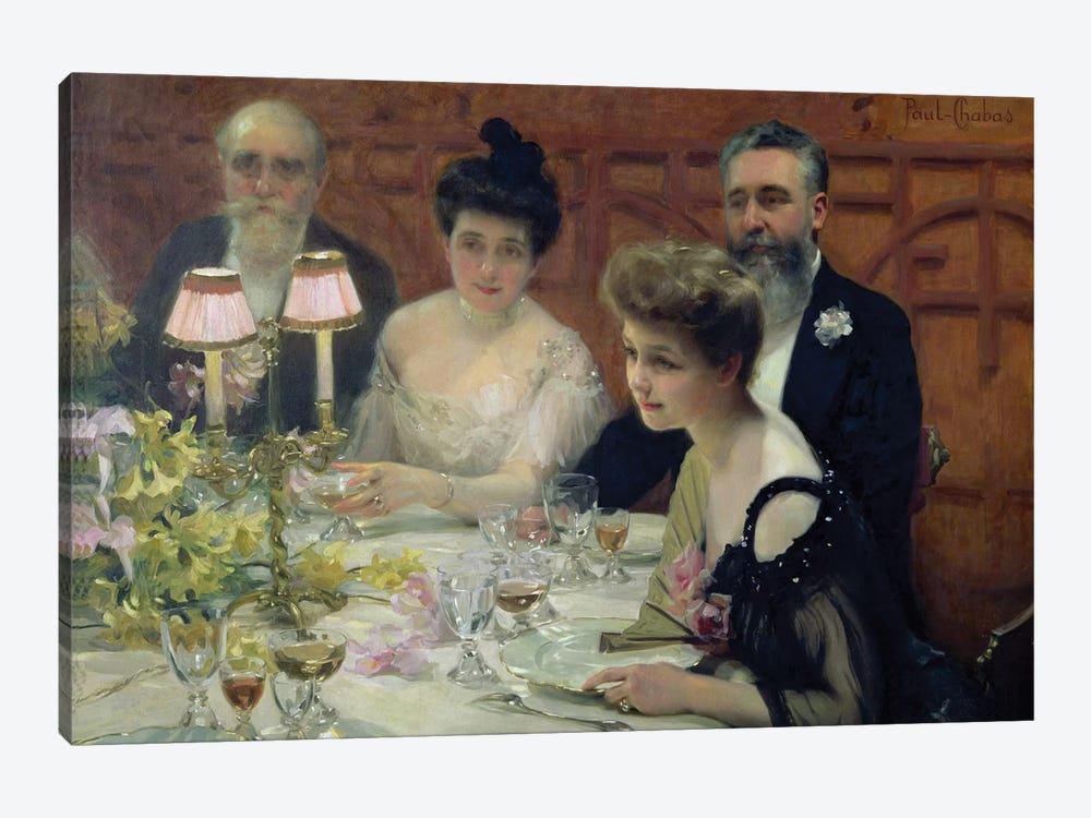 The Corner of the Table, 1904  by Paul Chabas 1-piece Canvas Wall Art