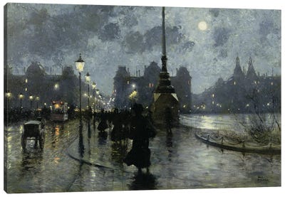 Copenhagen by night Canvas Art Print