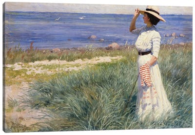 Looking out to Sea, 1910  Canvas Art Print - Paul Fischer