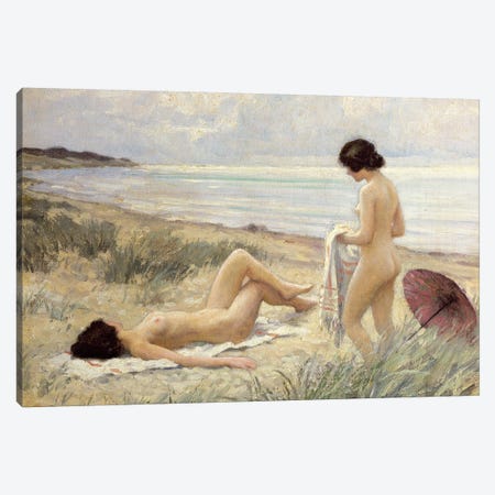 Summer on the Beach  Canvas Print #BMN9751} by Paul Fischer Canvas Art Print