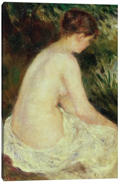 Bather, 1879  Canvas Art Print - Pierre Auguste Renoir
