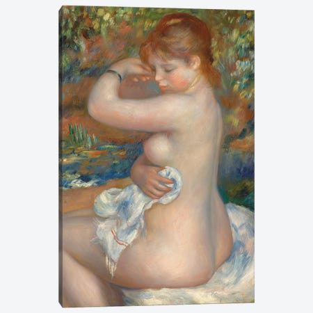 Bather; Baigneuse, 1888  Canvas Print #BMN9757} by Pierre-Auguste Renoir Canvas Wall Art