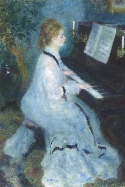 Classical: Woman at the Piano, 1875-76  by Pierre-Auguste Renoir