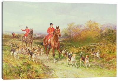 Hunting Scene Canvas Art Print - Horseback Art