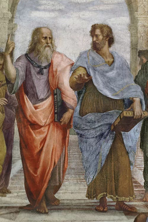 Aristotle and Plato: detail of School of Athens, 1510-11  