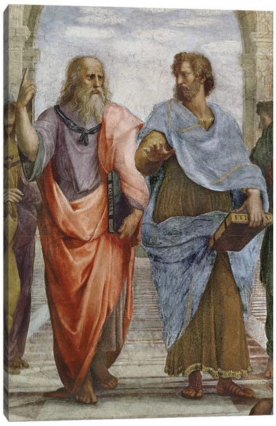 Aristotle and Plato: detail of School of Athens, 1510-11   Canvas Art Print
