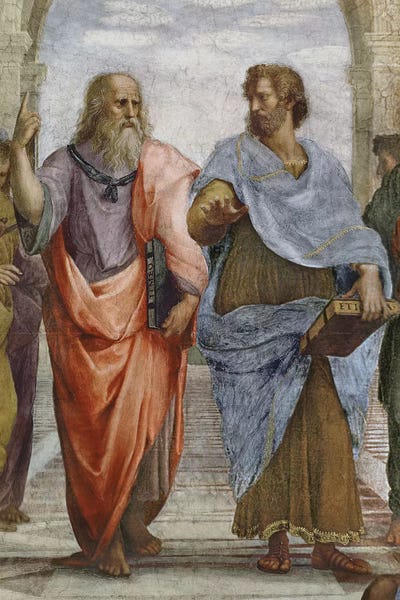 Renaissance: Aristotle and Plato: detail of School of Athens, 1510-11   by Raphael