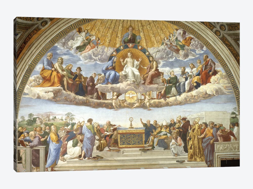 Disputa, from the Stanza della Segnatura, 1508-11  1-piece Canvas Art