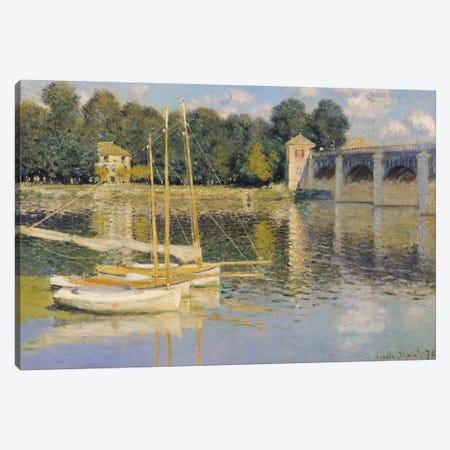 The Bridge at Argenteuil, 1874  Canvas Print #BMN977} by Claude Monet Canvas Art Print