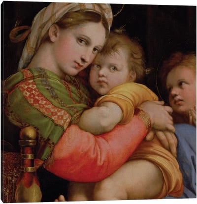 The Madonna of the Chair  Canvas Art Print - Raphael