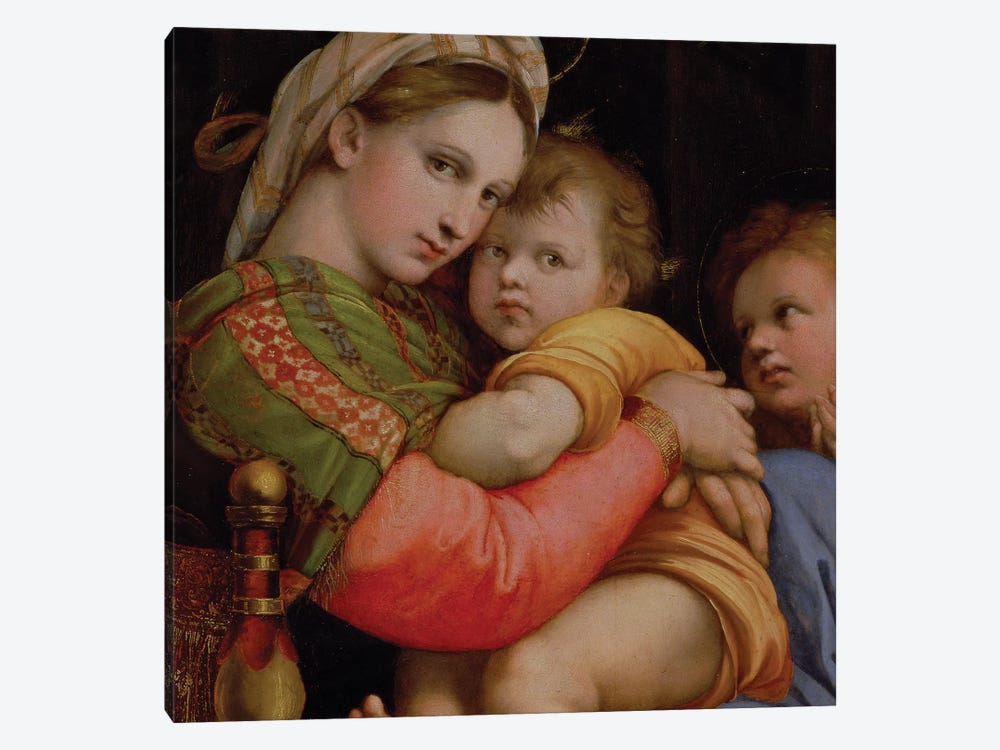 The Madonna of the Chair  by Raphael 1-piece Canvas Art Print