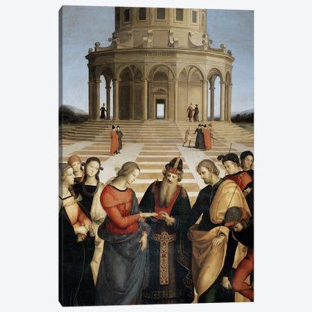 The Marriage of the Virgin, 1504 Canvas Print #BMN9781} by Raphael Canvas Wall Art