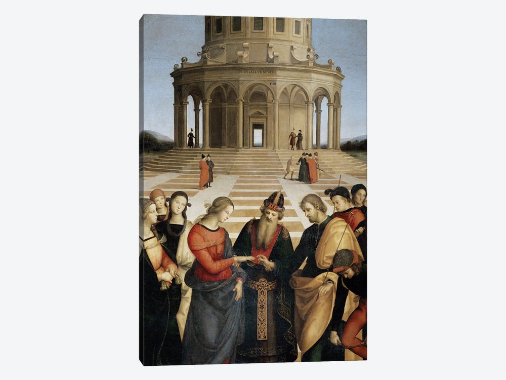 The Marriage of the Virgin, 1504 by Raphael 1-piece Canvas Artwork