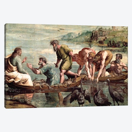 The Miraculous Draught of Fishes   Canvas Print #BMN9783} by Raphael Canvas Artwork