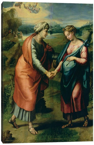 The Visitation Canvas Art Print - Raphael