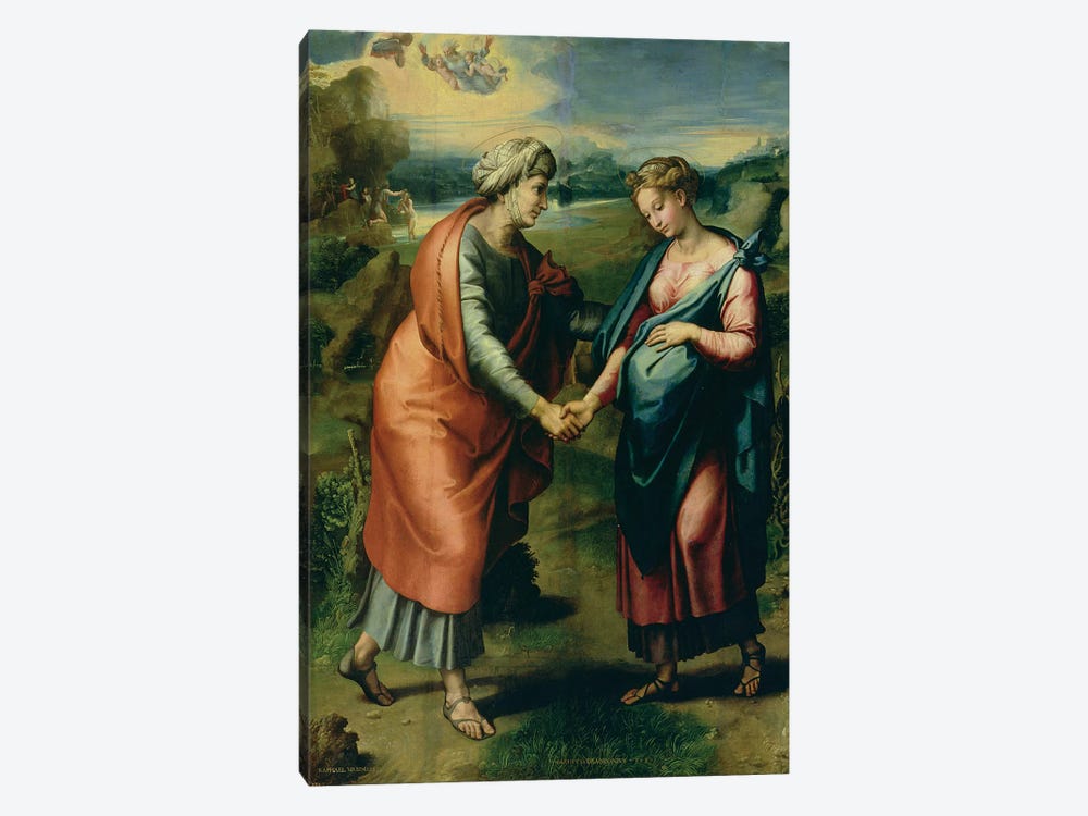 The Visitation by Raphael 1-piece Canvas Art