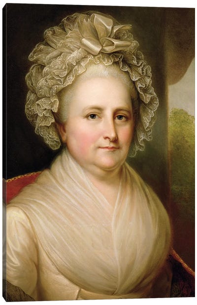 Portrait of Martha Washington   Canvas Art Print