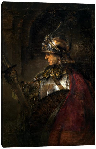 A Man in Armour, 1655  Canvas Art Print - Rembrandt van Rijn
